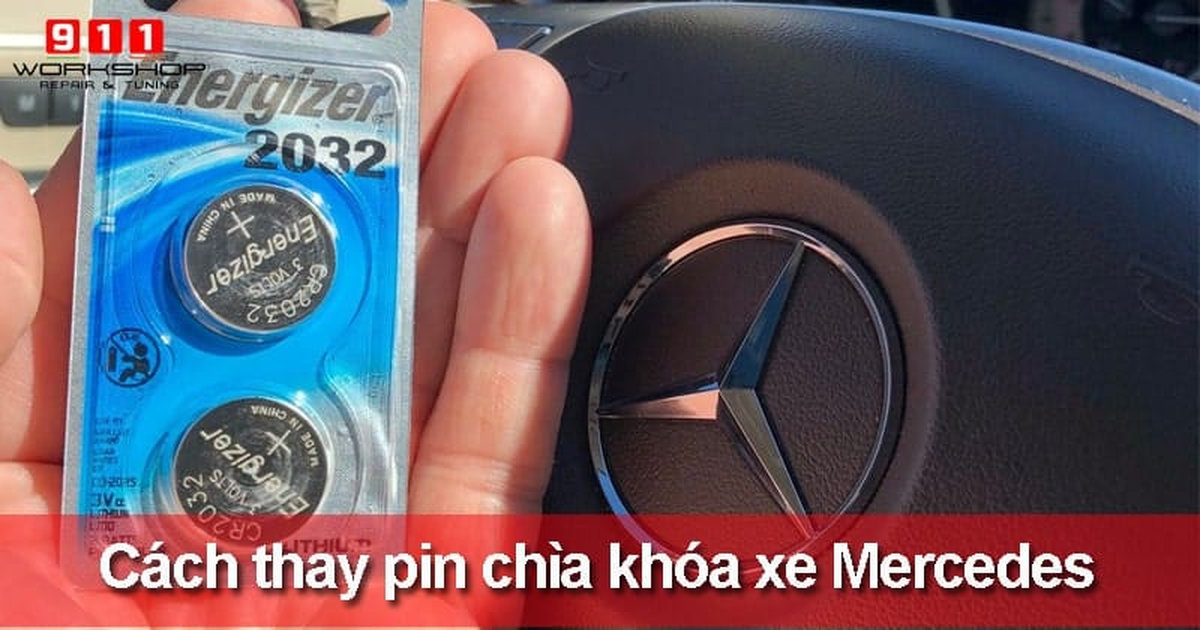 Cách thay pin chìa khóa xe Mercedes